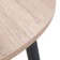 Round Round table "Orion", 950/1250x950x750, Black metal legs/oak canyon