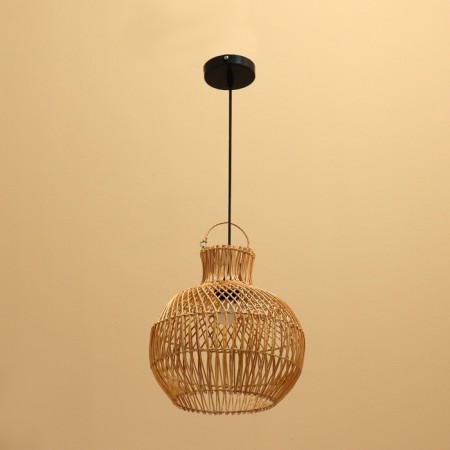 Ceiling Lamp from rattan "Ahmad" 1x120W, E27, 30x30x30 cm-1