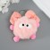 Fluffy on the ring "Masya with a large bow" peach 12x8x8 cm