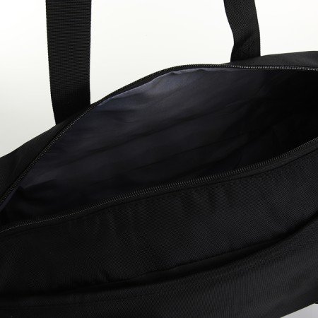 Sports bag with lightning, 2 pockets, long belt, black color-3