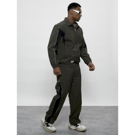 Male tracksuit, size 52, khaki color-20