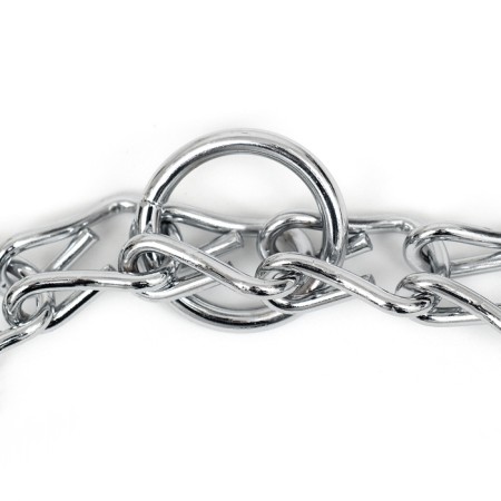 Collar - a noose with a sign for engraving, weaved, 60 cm, wire thickness 3 mm-4