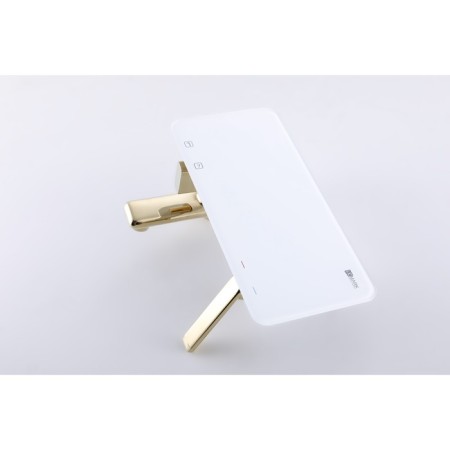 LEMARK MISTA LM6414WG bath mixer, single -leaf, pour 180 mm, watering can, white/gold-4