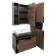 Mirror Cauline Cabinet Comforty Stutgart 60 for the bathroom, dark-brown oak color