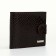 Male purse on the button, Textura, for cards, for coins, brown color