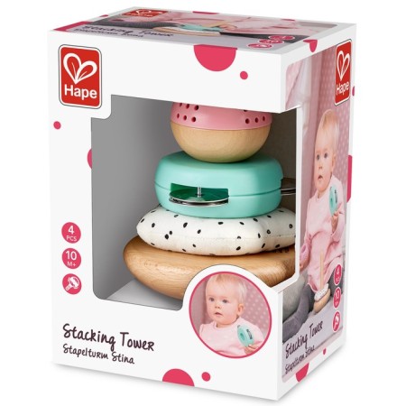 Developing toy Hape "Pastel" "Pyramid" for children-1