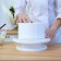 Falseyarus for the cake is square, 18 × 18 cm, h = 10 cm, white color