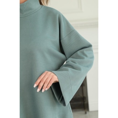 Female suit, size 54, green color-6