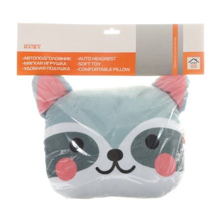Pillow on the headrest Matech Cutie Line, 30 x 25 x 10 cm, gray, white-6