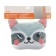 Pillow on the headrest Matech Cutie Line, 30 x 25 x 10 cm, gray, white