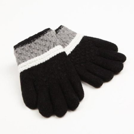 Children's gloves minku colored, col. Black, 15 rr (15 cm)