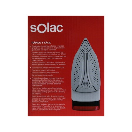 Iron SOLAC Optima Perfect PV2014, ceramic sole, 2600 watts, 35 g/min, 380 ml, red-4