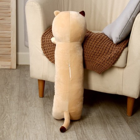 Soft toy-podushka "Cat-striped", 65 cm, beige color-2
