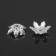 Beads for beads 1.2 × 1.2 × 0.6 cm, (set 100 pcs.), Color silver