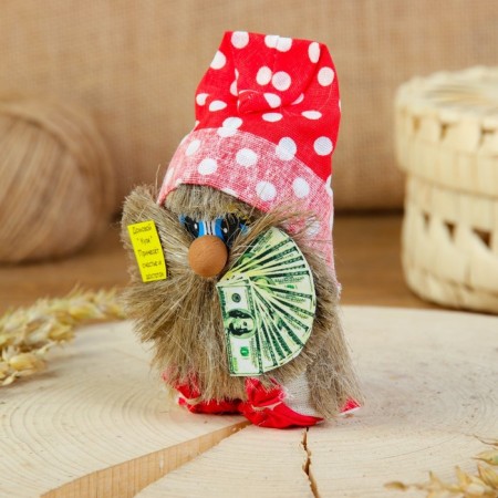 Brownie amulet with dollars, be healthy, 10 cm, mix-6