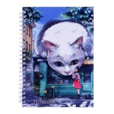 Notebook for girls A5 (145x200mm), 80 sheets on the crest 
