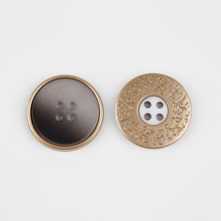 A set of buttons, 4 punctures, d = 25 mm, 5 pcs, the color is gray gradient-2
