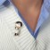 Brooch "Doctor" boy, black and white color in gold