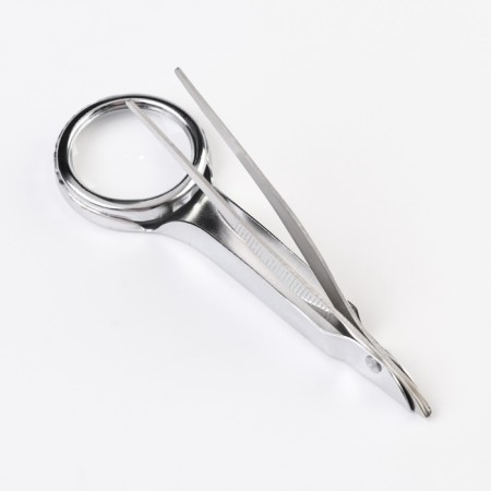 Lupa with tweezers, multiplicity 8, lens 25mm