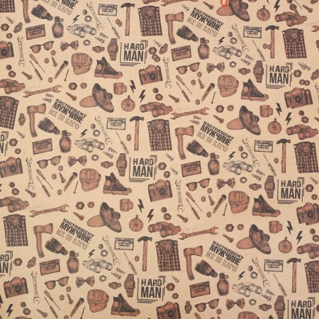 Package Kraft Paper "Real Man", 50 x 70 cm-2