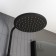 Shower system IDDIS RAY, with the upper watering can, black matte