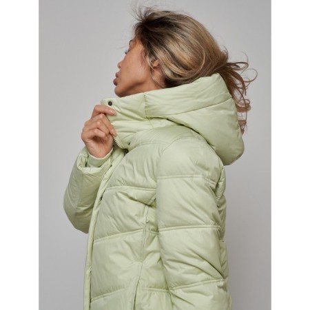 Coat insulated winter female, size 50, color light green-15