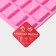 Form for chocolate of the share "Eucks", silicone, 29 × 17 × 1 cm, 20 cells (4.6 × 2.7 cm), pink color