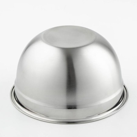 A stainless steel bowl with a measured scale, 1.2 l, 20 × 10.2 cm, thickness 0.6 mm-2