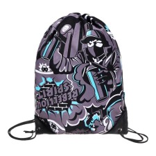 A bag for shoes with a pocket of 480 x 360 mm, a phoenix, a reflective strip, with a 