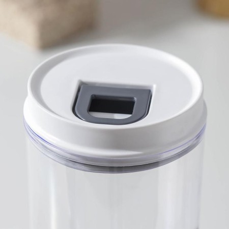 Plastic jar for bulk products with a measured spoon, 800 ml, 13.5 × 10 × 15 cm, color mix-1