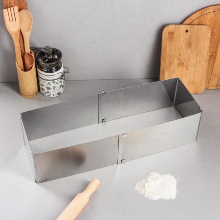Baking form with “rectangular” size adjustment, H -12 cm, 15x25 - 27x48 cm-1