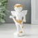 Polystone souvenir "Snowty angel scatters gold roses" 6.5x4x11 cm