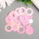 Sequins "circle in the ring" white-pink set 30 g d = 2 cm