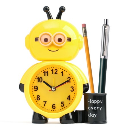 Clock - organizer with an alarm clock "Bee", discrete move, D -7.5, 18.5 x 14 cm, aa