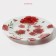 Plate Glass Dessert shade "Red poppies", D = 20 cm