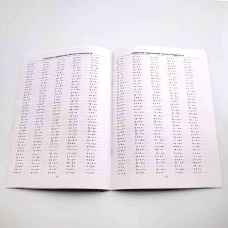 Training apparatus. GEF. Training examples in mathematics. The score is within the 20th, 1st grade. Kuznetsova M.I.-1