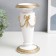 Polystone candlestick for 1 candle "garland with a bow" white with gold 20x10x10 cm