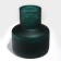 Vase for Florentine flowers from green glass 24 x 21 x 21 cm