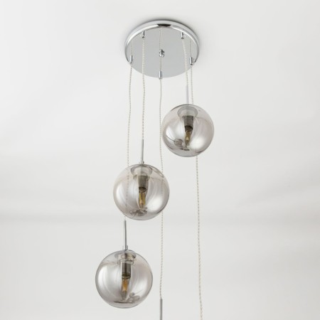 Suspended lamp Citilux "Tommy" CL102050, 36x36x56 cm, 5x40W, E14, gray color-4