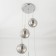 Suspended lamp Citilux "Tommy" CL102050, 36x36x56 cm, 5x40W, E14, gray color