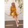 Female dress, size 54, mustard color