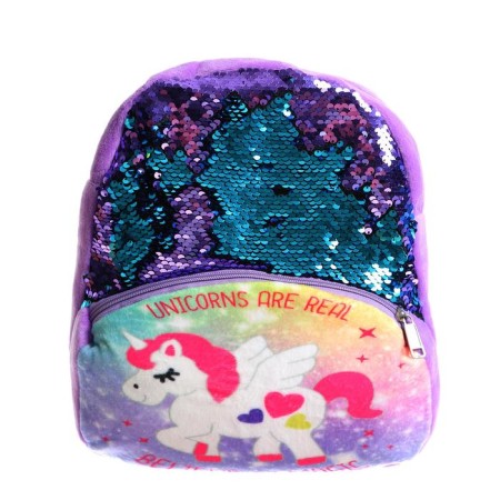 Soft backpack "unicorn", purple color