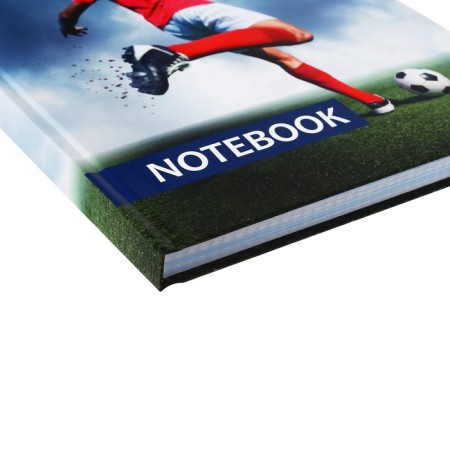 College-wiper in a solid cover 7BC, A4, 160 sheets, football player, cage block, glossy lamination-2