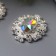 Decor for creativity Metal "Medallion Patal" pearl crystal set 2 pcs 2.6x2.4 cm 107141