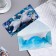 Money envelope "Happy Your Wedding Day!" swans, blue background, 17x8.5 cm