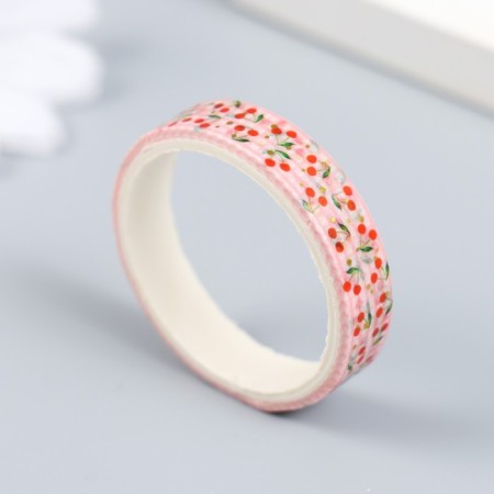 Glue tape Paper "Fruit" set 10 pcs width. 0.8 cm dl. 2 m 8.5x4x1 cm-1
