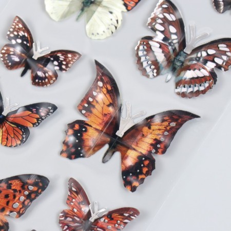 Plastic sticker 3D "Butterflies" mix 15x27 cm-4