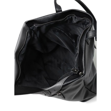 Youth bag, artificial leather, 420x330x140 cm, black/gray-4