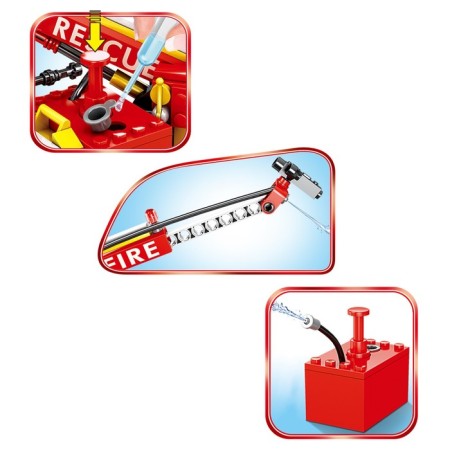 Designer Firefighters "Machine with a staircase", shoots with water, 278 parts-1