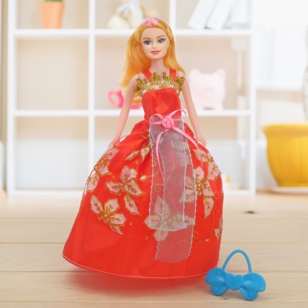 Milena doll in a magnificent dress with accessories, mix-8